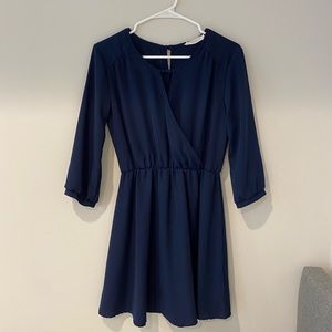 Lush Navy Blue Dress